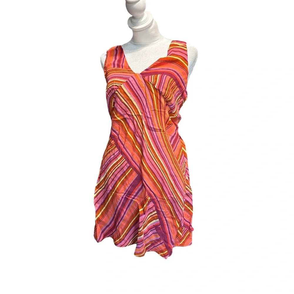 Wild Fable women's size small V-neck sleeveless orange midi dress